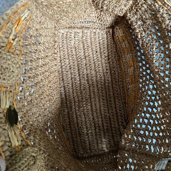 ROUJE Saffran Raffia Basket Bag Tote RARE - Picture 4 of 6